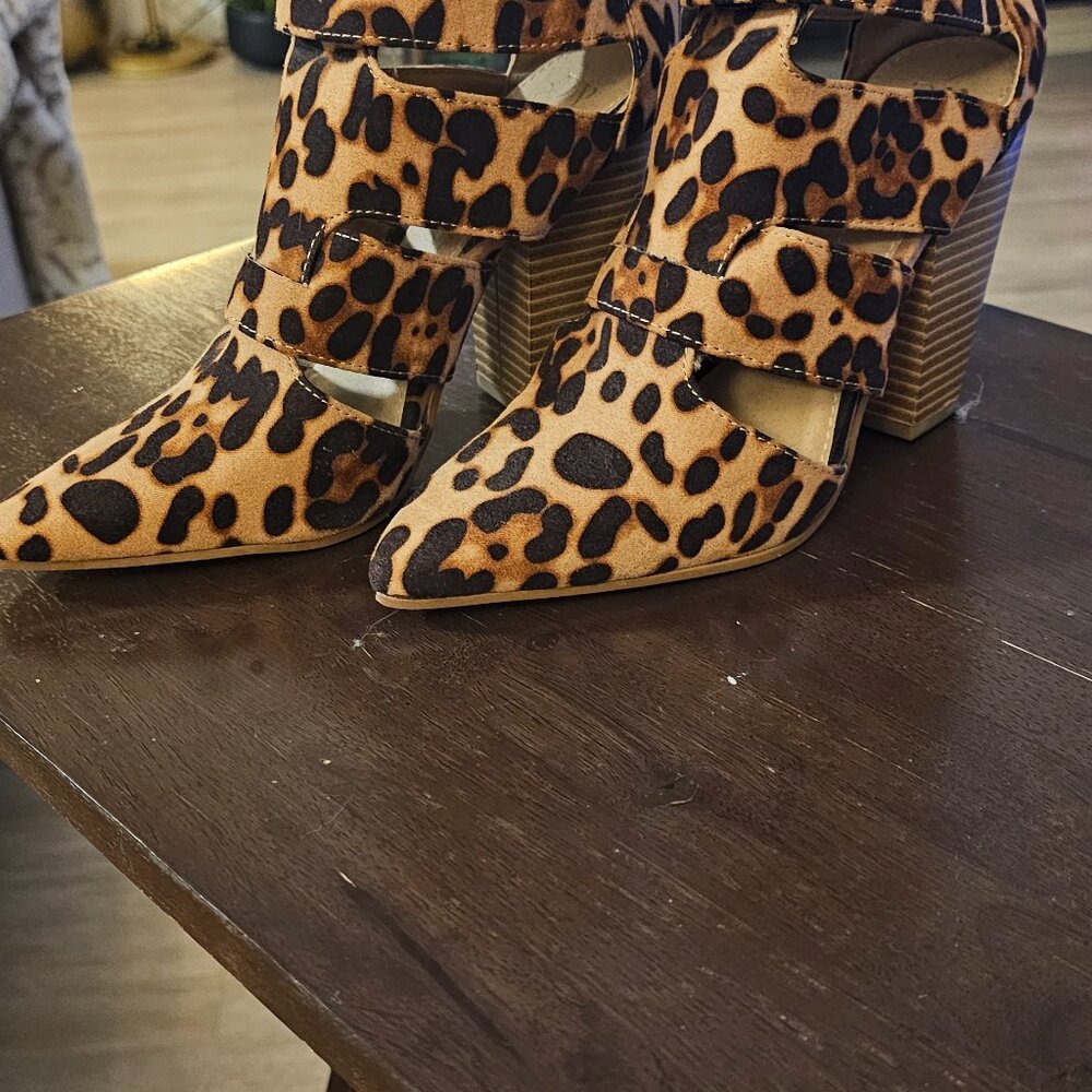 Leopard Caged Booties - image 3
